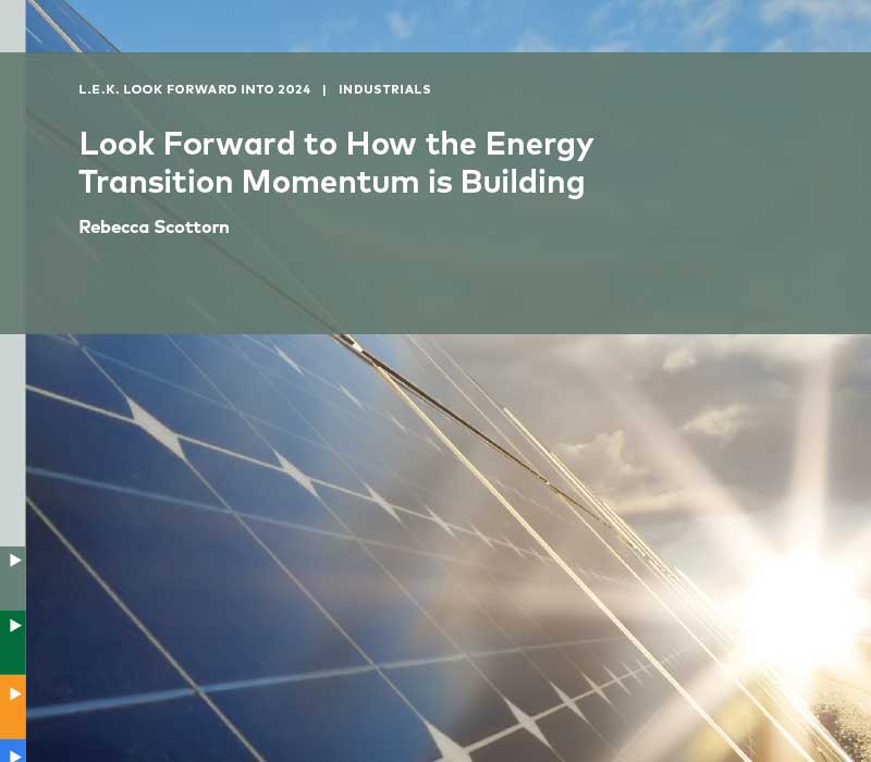 Look Forward to How the Energy Transition Momentum is Building